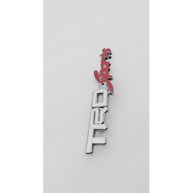 EMBLEMA DE PARRILLA TOYOTA TRD SPORTS BLANCO Y ROJO