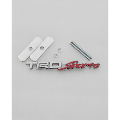 EMBLEMA DE PARRILLA TOYOTA TRD SPORTS BLANCO Y ROJO