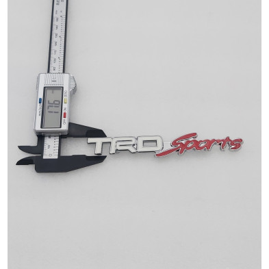 Emblema de parrilla Toyota TRD sports blanco y rojo