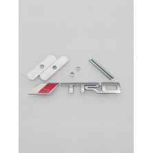 EMBLEMA DE PARRILLA TOYOTA TRD PLATA