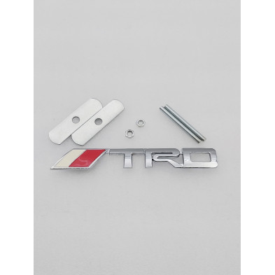 EMBLEMA DE PARRILLA TOYOTA TRD PLATA