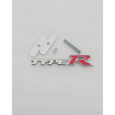 EMBLEMA DE PARRILLA HONDA TYPE R BLANCO Y ROJO