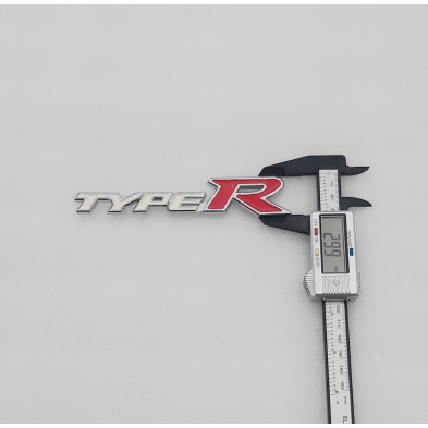 EMBLEMA DE PARRILLA HONDA TYPE R BLANCO Y ROJO