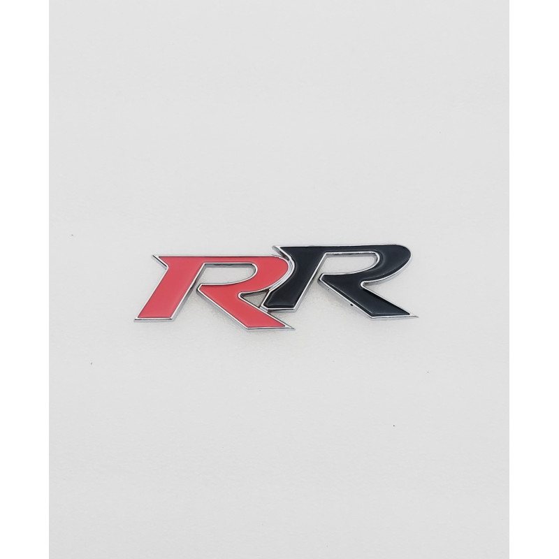 EMBLEMA DE PARRILLA RS ROJO Y NEGRO
