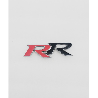 Emblema de parrilla RR rojo y negro
