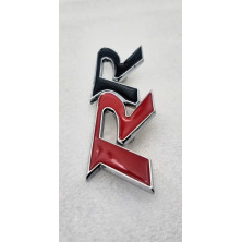 EMBLEMA DE PARRILLA RS ROJO Y NEGRO