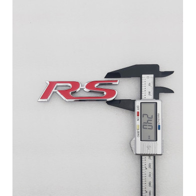 EMBLEMA DE PARRILLA RS ROJO