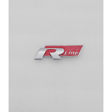EMBLEMA DE PARRILLA VW R-LINE ROJO