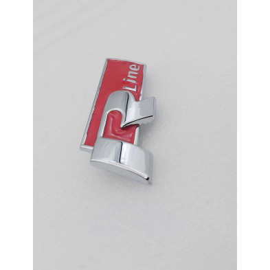 EMBLEMA DE PARRILLA VW R-LINE ROJO