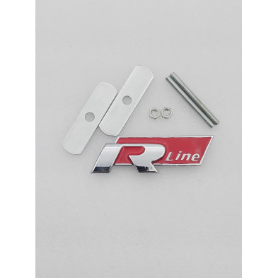 EMBLEMA DE PARRILLA VW R-LINE ROJO