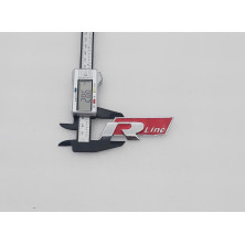 EMBLEMA DE PARRILLA VW R-LINE ROJO