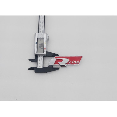 EMBLEMA DE PARRILLA VW R-LINE ROJO