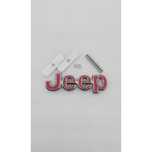 EMBLEMA DE PARRILLA JEEP ROJO