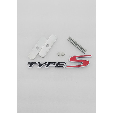 EMBLEMA DE PARRILLA HONDA TYPE S NEGRO Y ROJO