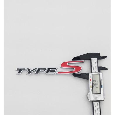 EMBLEMA DE PARRILLA HONDA TYPE S NEGRO Y ROJO