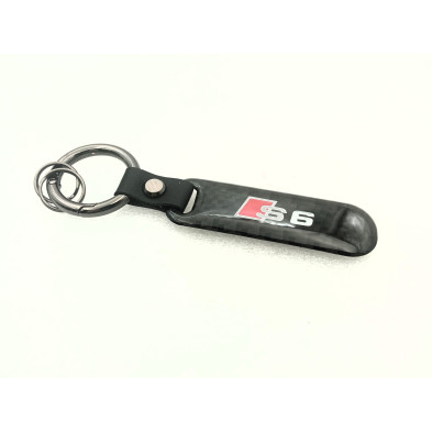 LLAVERO DE CARBONO CON LOGO AUDI S6 Perfecto para regalo!