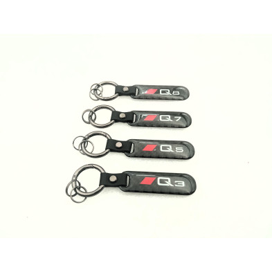 LLAVERO DE CARBONO CON LOGO AUDI Q5 Perfecto para regalo!