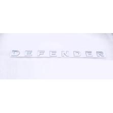 Emblema Delatero o Trasero Letras Defender Gris