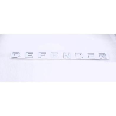 Emblema Delatero o Trasero Letras Defender Gris