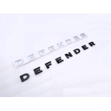 Emblema Delatero o Trasero Letras Defender Gris