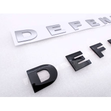 Emblema Delatero o Trasero Letras Defender Gris