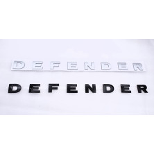 Emblema Delatero o Trasero Letras Defender Gris