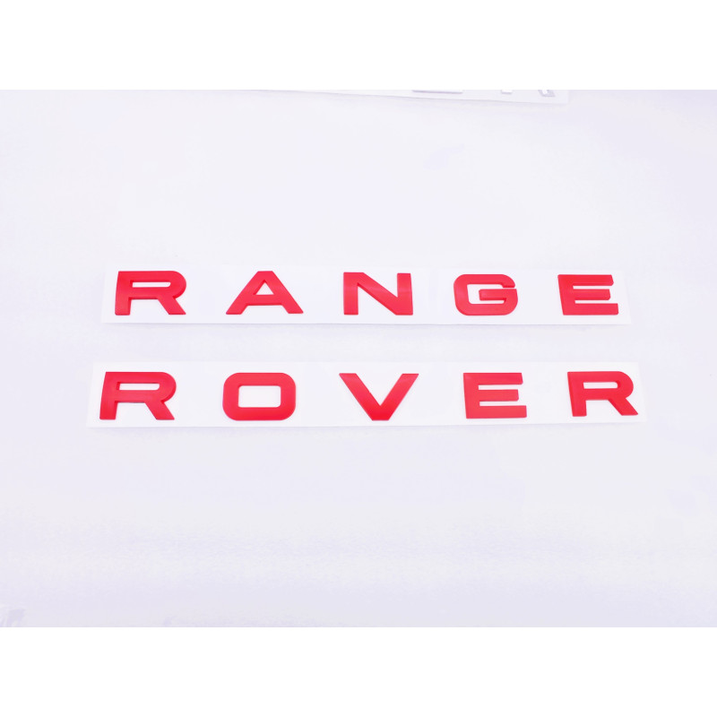 EMBLEMA DELANTERO O TRASERO LETRAS RANGE ROVER ROJAS