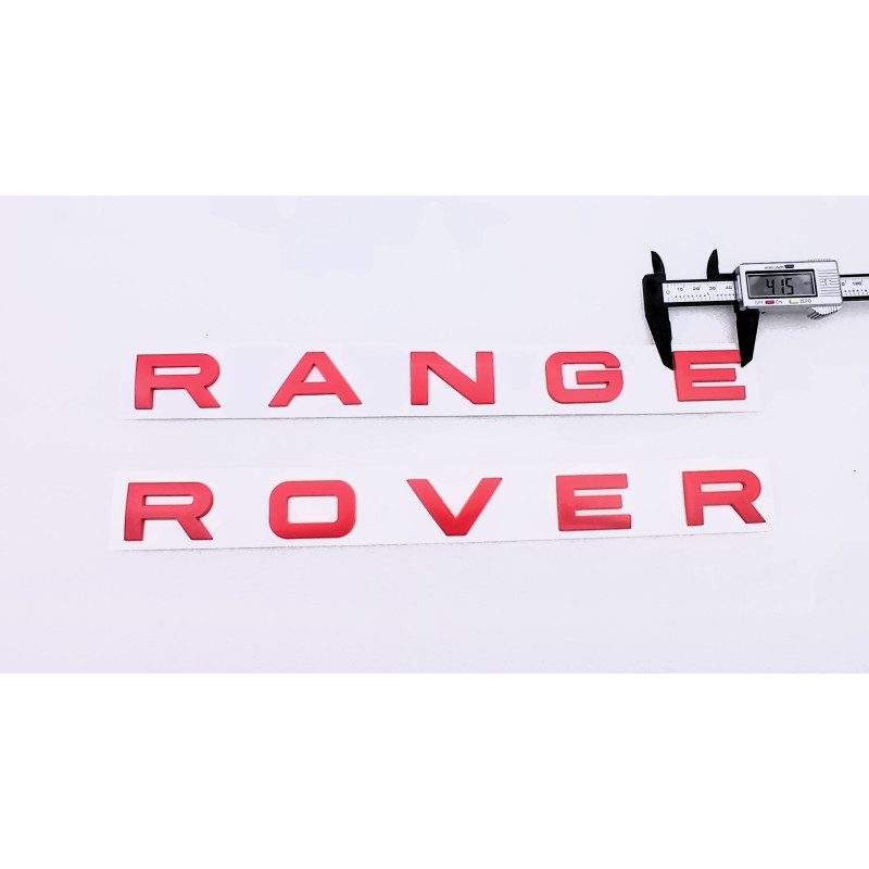 Letras Range Rover Emblema Delantero o Trasero Letras RANGE ROVER Rojas