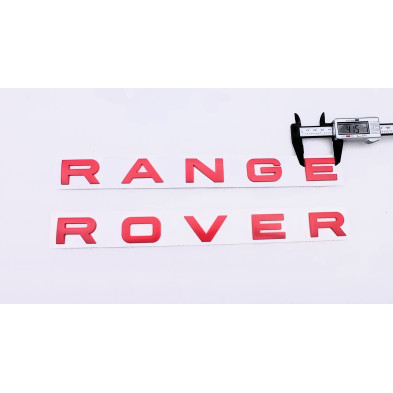 EMBLEMA DELANTERO O TRASERO LETRAS RANGE ROVER ROJAS