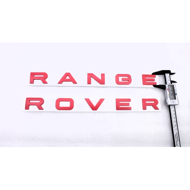 EMBLEMA DELANTERO O TRASERO LETRAS RANGE ROVER ROJAS