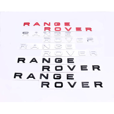 EMBLEMA DELANTERO O TRASERO LETRAS RANGE ROVER ROJAS