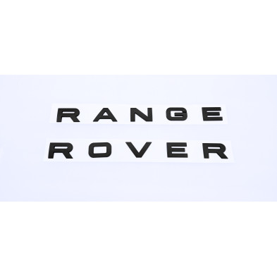 EMBLEMA DELANTERO O TRASERO LETRAS RANGE ROVER NEGRO MATE