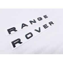 EMBLEMA DELANTERO O TRASERO LETRAS RANGE ROVER NEGRO MATE