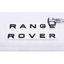 EMBLEMA DELANTERO O TRASERO LETRAS RANGE ROVER NEGRO MATE