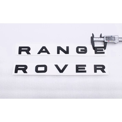 EMBLEMA DELANTERO O TRASERO LETRAS RANGE ROVER NEGRO MATE