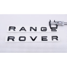EMBLEMA DELANTERO O TRASERO LETRAS RANGE ROVER NEGRO BRILLO