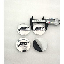 Chapas de centros de rueda ABT 60mm plata