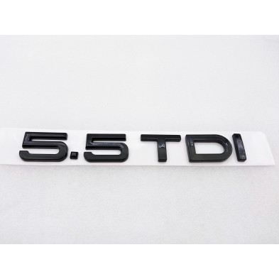 EMBLEMA TRASERO AUDI 5.5 TDI NEGRO