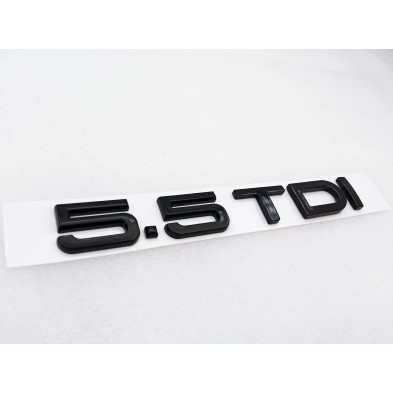 EMBLEMA TRASERO AUDI 5.5 TDI NEGRO