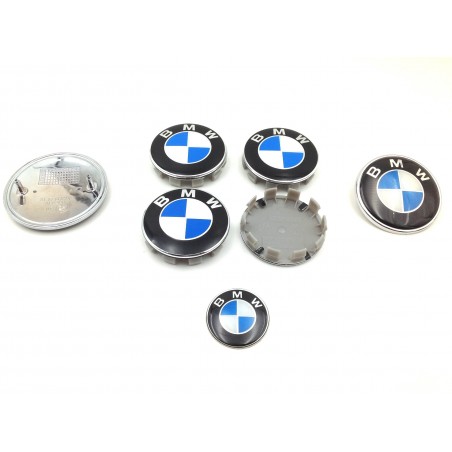 Set 7 EMBLEMAS BMW Azul y Blanco Original