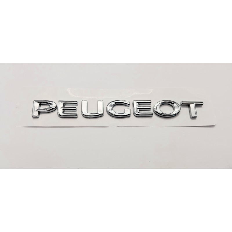 Emblema logo trasero letras PEUGEOT cromado