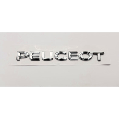 Emblema logo trasero letras PEUGEOT cromado