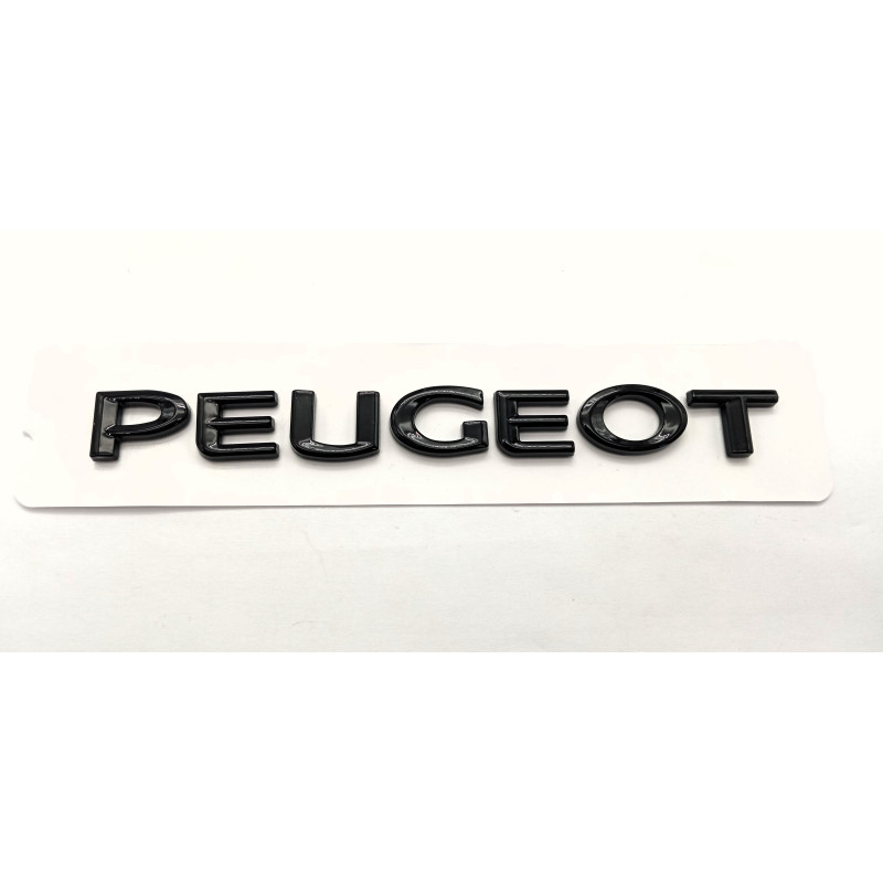 Emblema logo trasero letras PEUGEOT negro