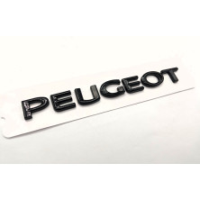 Emblema logo trasero letras PEUGEOT negro