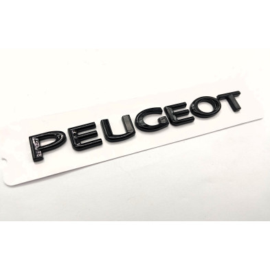 Emblema logo trasero letras PEUGEOT negro