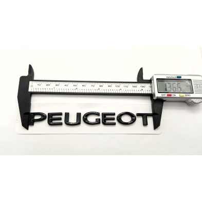 Emblema logo trasero letras PEUGEOT negro