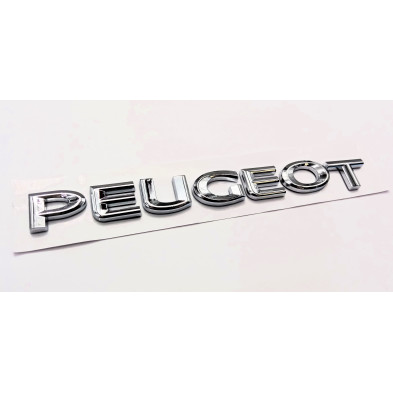 Emblema logo trasero letras PEUGEOT cromado