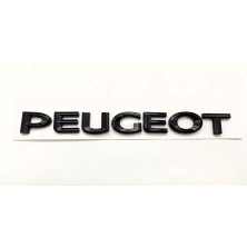 Emblema logo trasero letras PEUGEOT negro