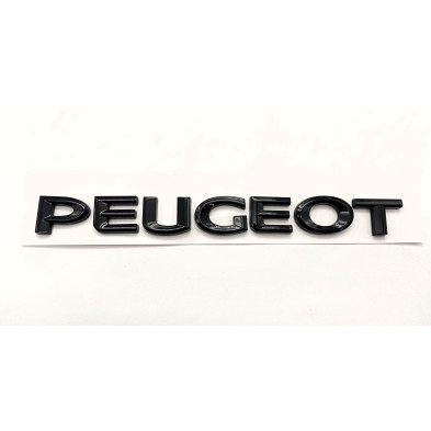 Emblema logo trasero letras PEUGEOT negro