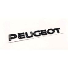 Emblema logo trasero letras PEUGEOT negro